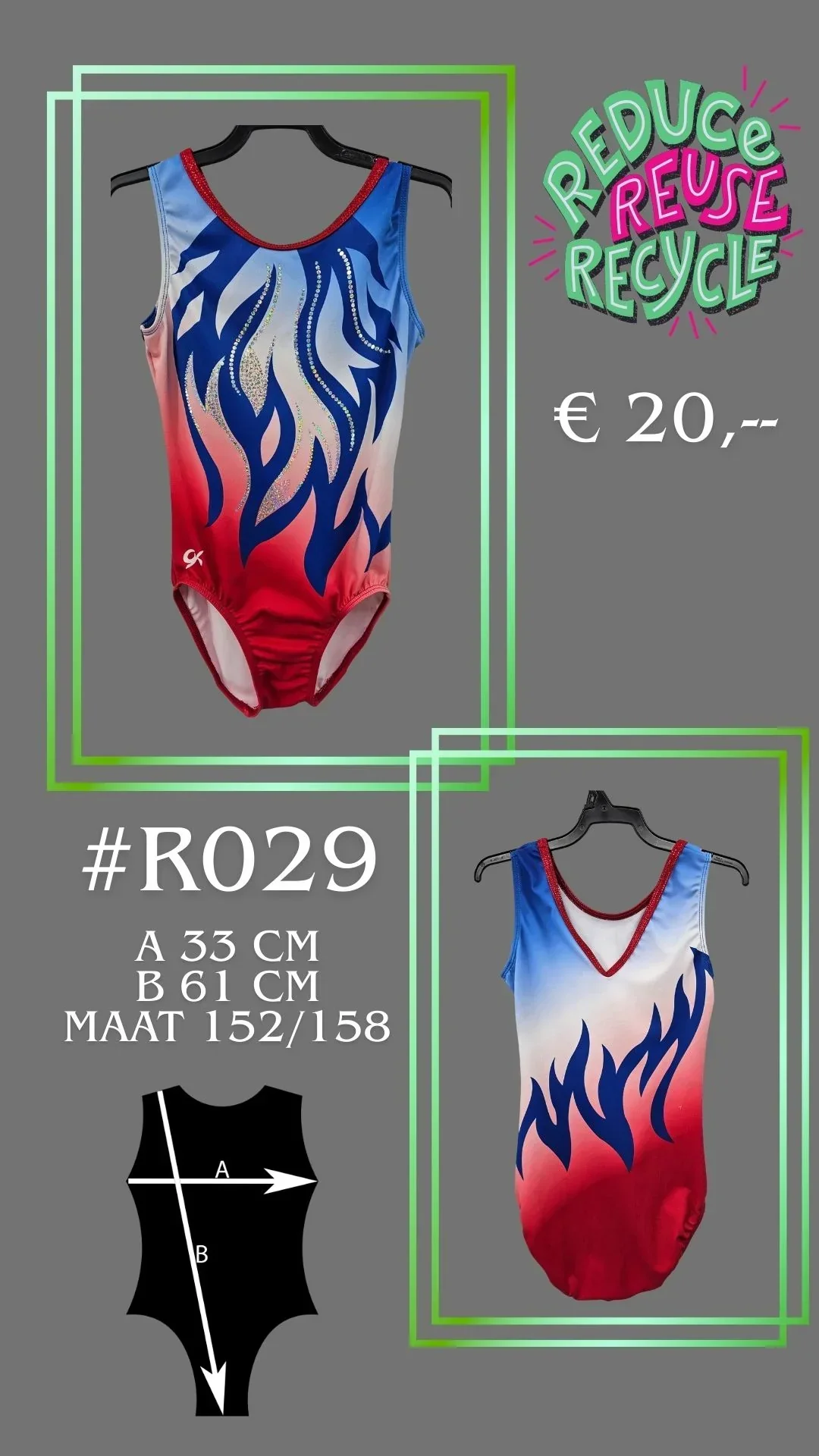 Tweede kans Turnpakje R029 maat 152/158