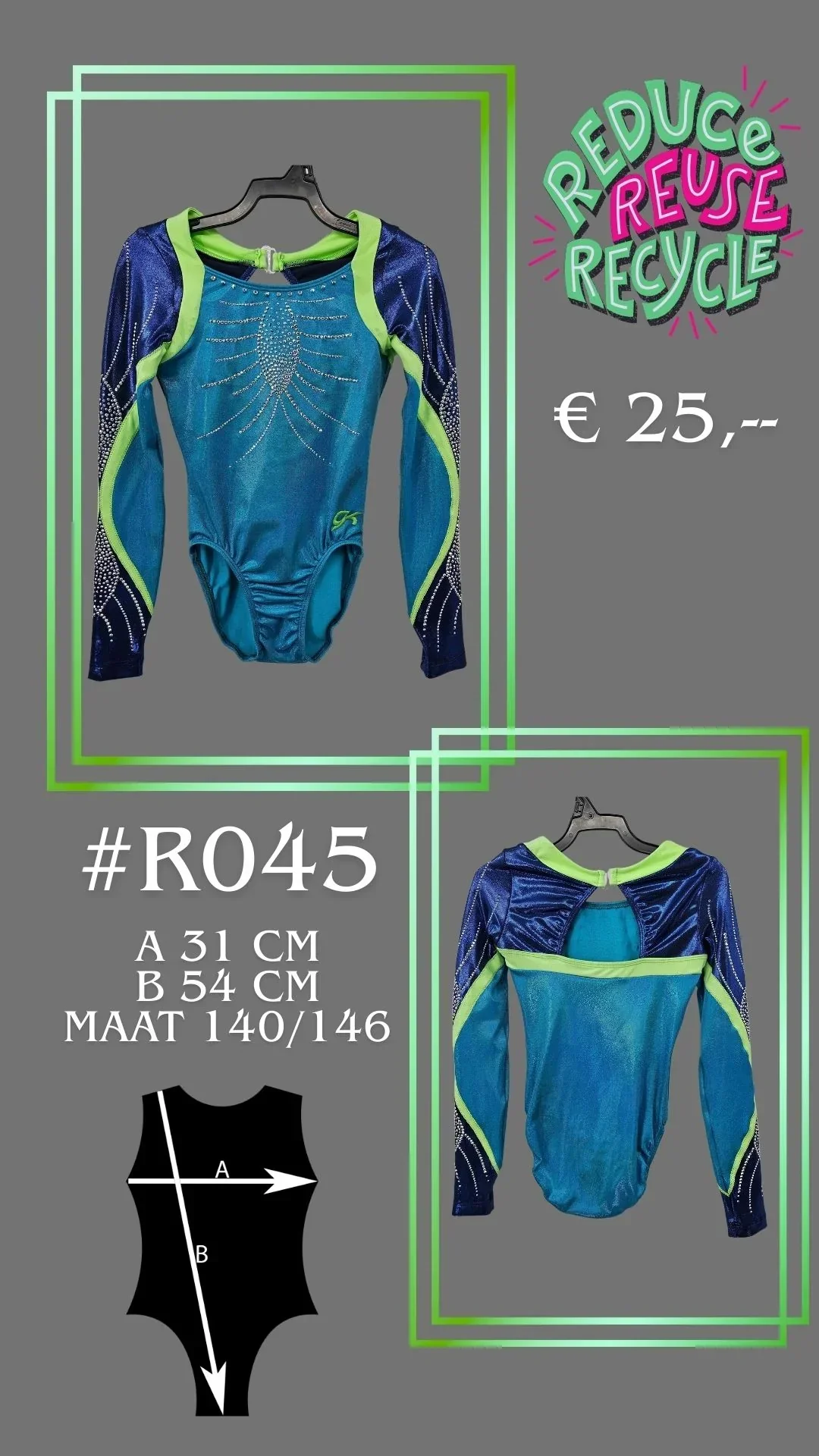 Tweede kans Turnpakje R045 maat 140/146