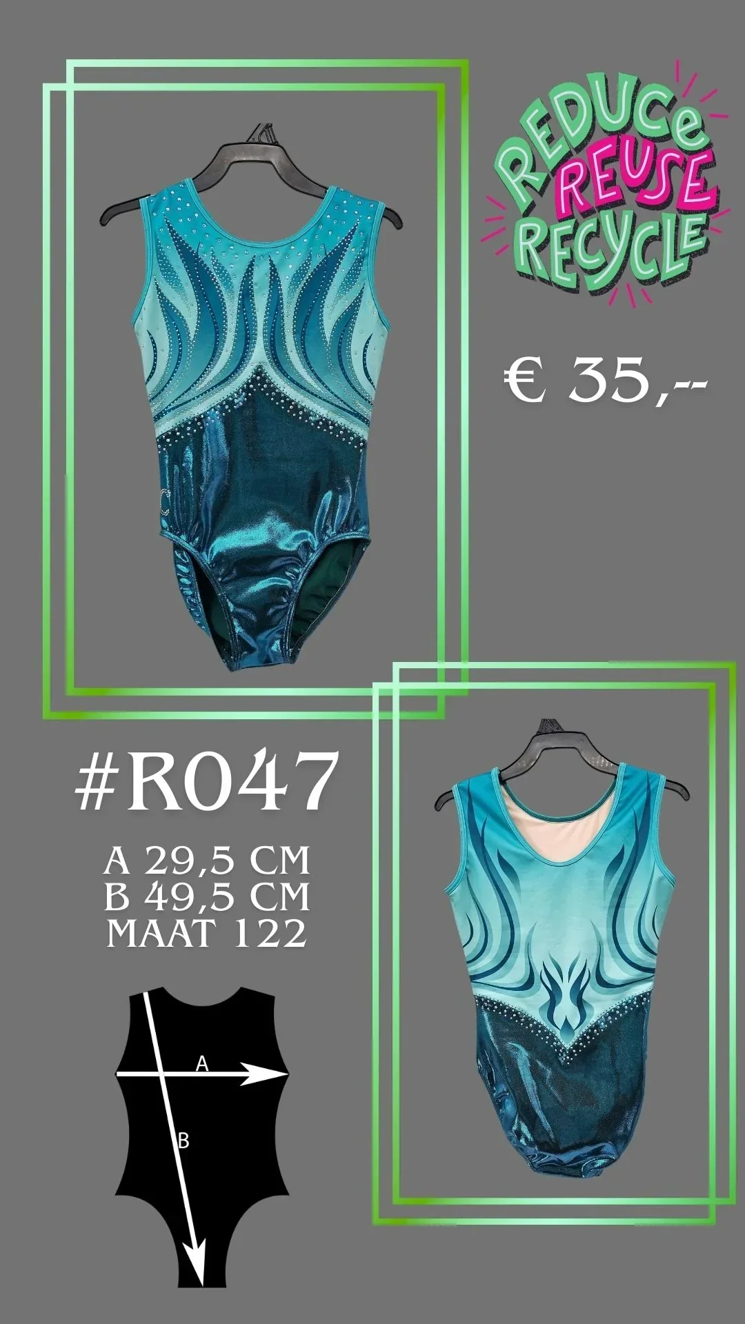 Tweede kans Turnpakje R047 maat 122/128