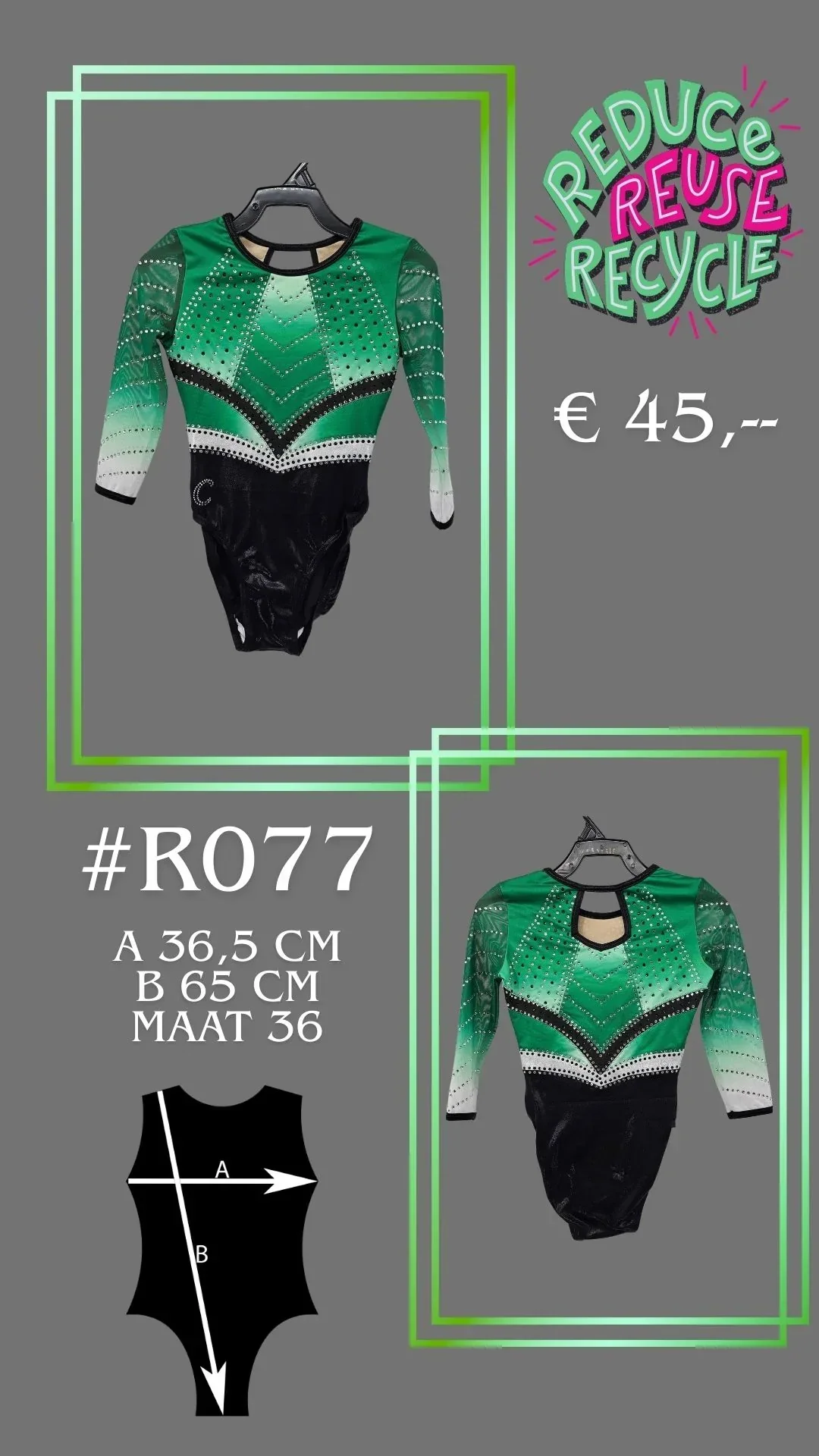 Tweede kans Turnpakje R077 maat 36