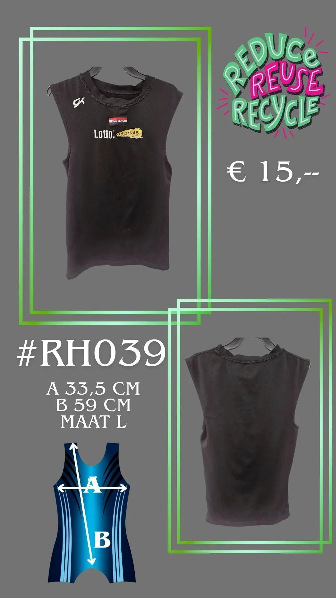 Tweede kans Turnshirt RH039 maat L