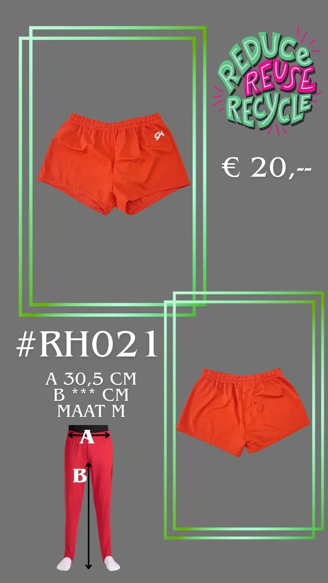 Tweede kans Turnshort RH021 maat M